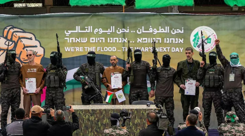Hamas released 3 hostages in public