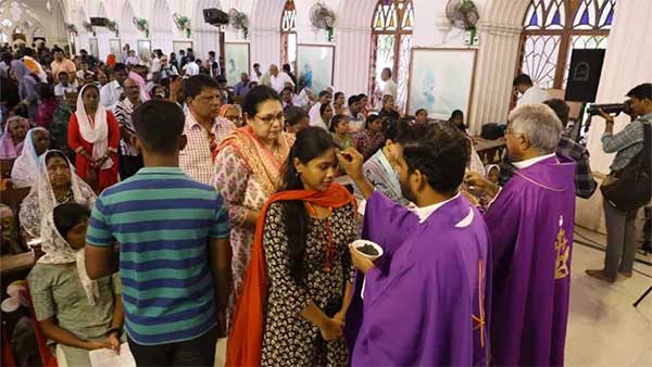 Lent began for Christians. Special prayers in Christian churches across Tamil Nadu