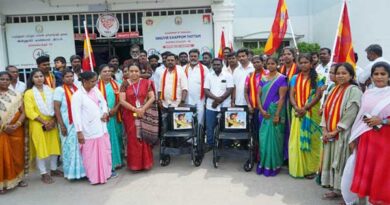 TVK donates two wheelchairs worth Rs 25,000 to government hospital
