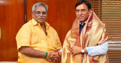 Puducherry Assembly Speaker Selvam meets Union Sports Minister Mansukh Mandaviya