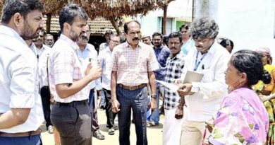 District Collector Rajagopal Sunkara hears public grievances in Vilangombai