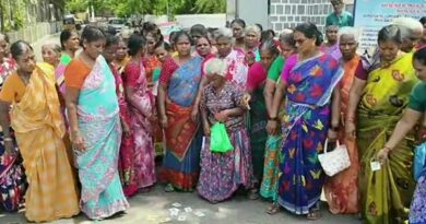 100-day work scheme women lay siege to Collector's office Protestors dump Aadhaar card, voter ID card on road