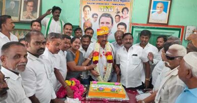 Salem District Congress Committee President's Birthday Celebrate by cutting the cake!