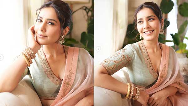 Actress Raashi Khanna looks stunning in a saree!