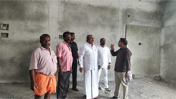 Electric crematorium construction work.. MLA Anibal Kennedy inspection!