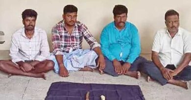Attempting to sell elephant tusks... Police caught 4 people with a wildlife offense!