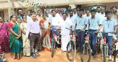 Free bicycle for government school students.. provided by opposition leader Siva!