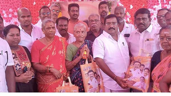 Kalaignar's birthday celebration.. DMK holds an event in Kadirgamam constituency providing welfare assistance to 1,000 women!