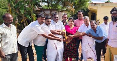 Panchayat office building, foundation stone laying for the theatre stage by MLA!