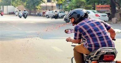 A fine of Rs. 1,000 for using tobacco products!