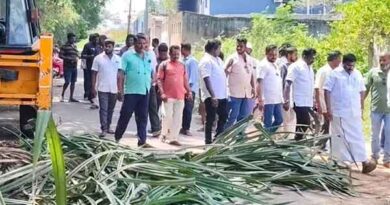 Encroachments removed in the presence of the MLA!