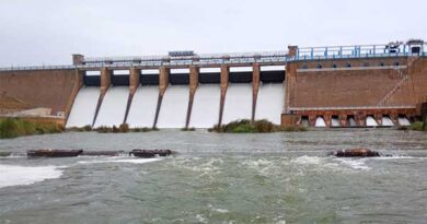 Vaigai Dam opening.. Do not attempt to descend or cross the canal.. Public Works Department warning!
