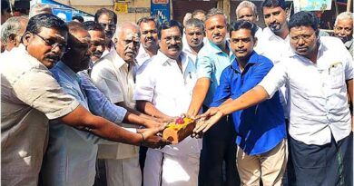 The opposition party leader has inaugurated the work of constructing a cement road in the Villiyanur constituency!