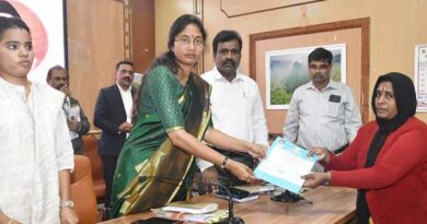 A meeting to address public grievances.. The district collector provided financial assistance to the families affected by various disasters!