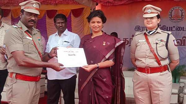 The special certificates were awarded by the Collector Chandrakala to the police officers and government employees who worked exceptionally!