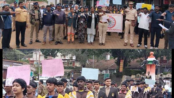 Awareness rally against addiction..students taking an oath!