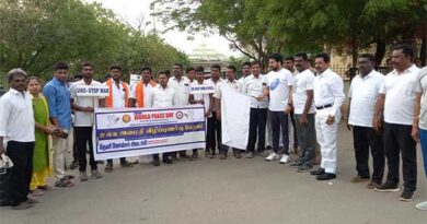 Procession for world peace.. inaugurated by the district collector!