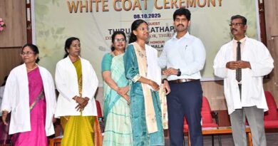 White coats for medical students.. District Collector Prathap distributed them!