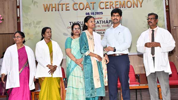 White coats for medical students.. District Collector Prathap distributed them!