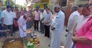 Cement road construction work.. MLA Anibal Kennedy performed the ground-breaking ceremony!