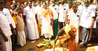 A new sewage lifting station.. Minister Murthi started the work after performing a ground-breaking ceremony!