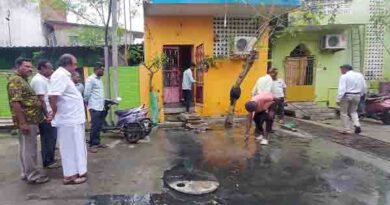 உப்பளம் தொகுதி பாதாளவடிகால் பணிகள்ஆய்வு