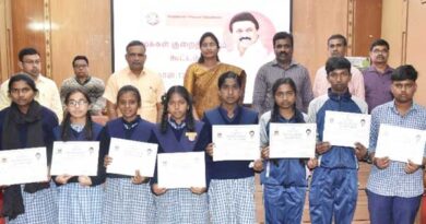 Various competitions held between schools and colleges.. The district collector appreciated the winners by giving them prizes!