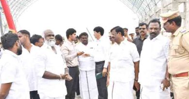 மின்சார துறை அமைச்சர் எஸ்.எஸ். சிவசங்கர்  மற்றும்அமைச்சர் சா.மு.நாசர் ஆகியோர் நேரில் பார்வையிட்டு ஆய்வு