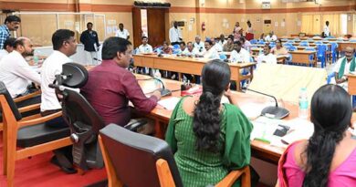 Agriculture and Farmer Welfare Department meeting.. District Collector Tharpakaraj participated!
