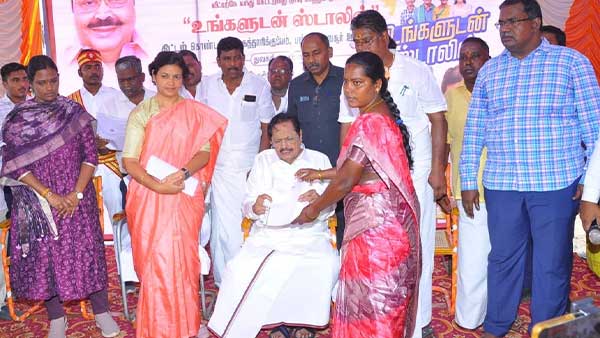 Minister with you at Stalin's camp... Immediate solutions were found for the grievances, and welfare scheme assistance was provided to the beneficiaries!