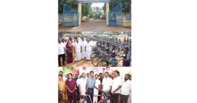 அரசுமேல்நிலைப்பள்ளியில்161மிதிவண்டி வழங்கினர்