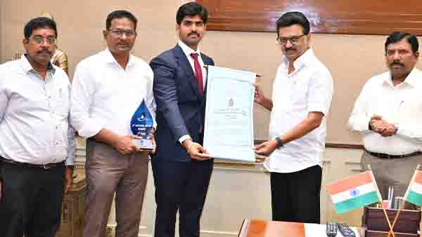 முதலமைச்சர் மு.க.ஸ்டாலினிடம் மு. பிரதாப் வாழ்த்து