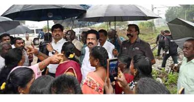 மு.பிரதாப் & வி.ஜி.ராஜேந்திரன் ஆகியோர் நேரில் ஆய்வு