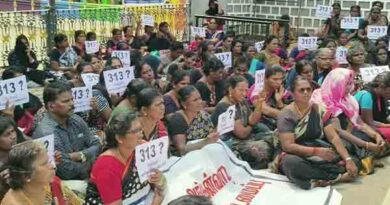 அங்கன்வாடி பணியாளர்கள் தொடர் காத்திருப்பு போராட்டம்