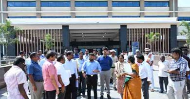 புதிய புறநகர் பேருந்து முனையபணிகள்பிரதாப் ஆய்வு