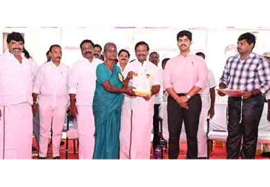 வீட்டுமனை பட்டாஅமைச்சர் சா.மு.நாசர் வழங்கினார்