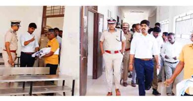 மாவட்ட தேர்தல் அலுவலர் மு.பிரதாப் ஆகியோர் நேரில் ஆய்வு