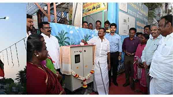 தெருமின் விளக்குகள் சா.மு.நாசர் தொடங்கி வைத்தார்