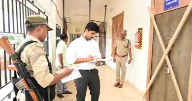 வாக்கு எண்ணும்மையத்தில் மூன்றுஅடுக்கு பாதுகாப்பு