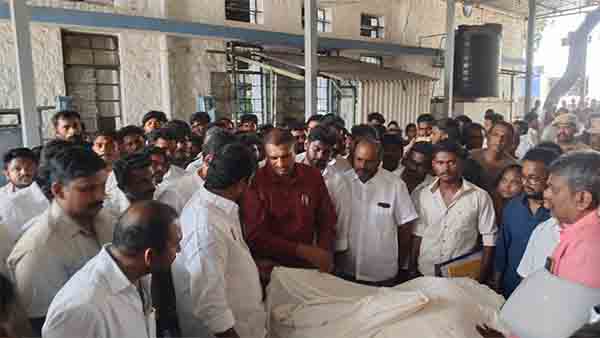 கூட்டுறவு துணிநூல் ஆலையில் ம.விஜய் பாலாஜி ஆய்வு